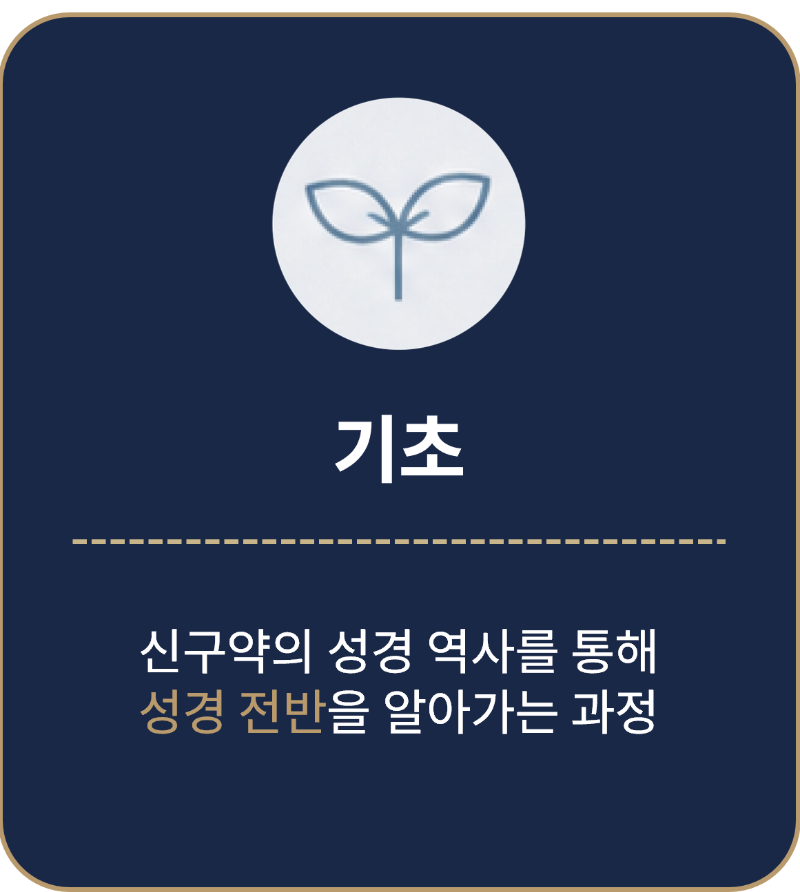 기초 — 신·구약의 성경 역사를 통해 성경 전반을 알아가는 과정
